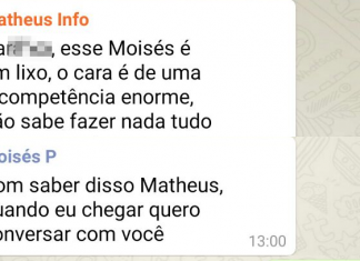 Matheus, o cara que xingou o chefe no grupo do serviço e não sabia que ele também estava lá, e não foi só uma vez