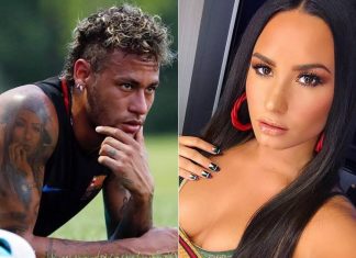 Após suposto caso com Neymar, Demi Lovato comenta foto do jogador beijando Bruna Marquezine