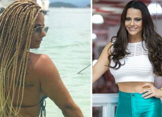 Viviane Araújo posta foto na praia mostrando novo visual, mas tamanho do biquíni rouba a cena.